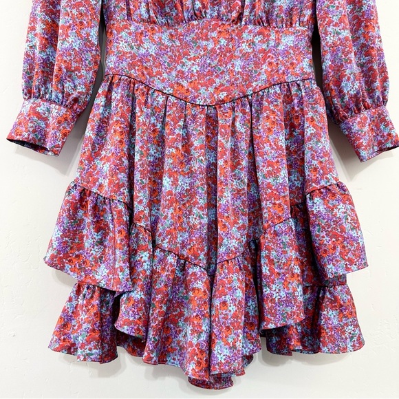 For Love & Lemons Shiloh Mini Dress in Blossom - Picture 5 of 16